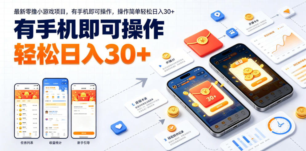最新零撸小游戏项目，有手机即可操作，操作简单轻松日入30+-2ripyou