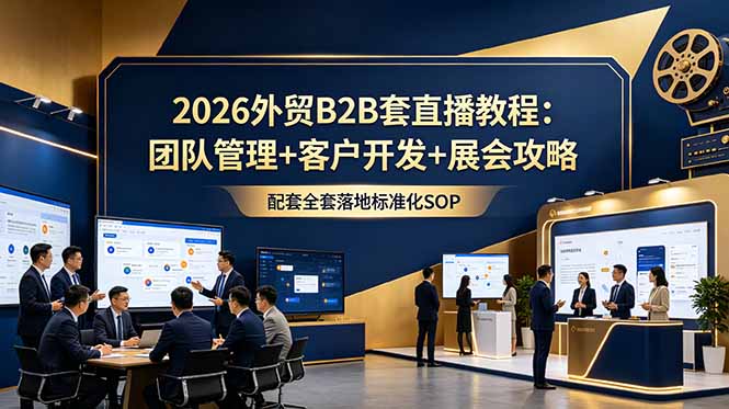 2026外贸B2B套直播教程：团队管理+客户开发+展会攻略，配套全套落地标准化SOP-2ripyou