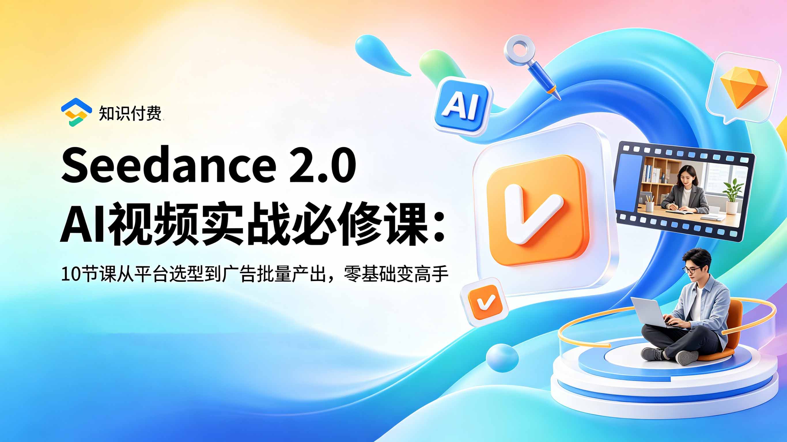 Seedance 2.0 AI视频实战必修课：10节课从平台选型到广告批量产出，零基础变高手-2ripyou