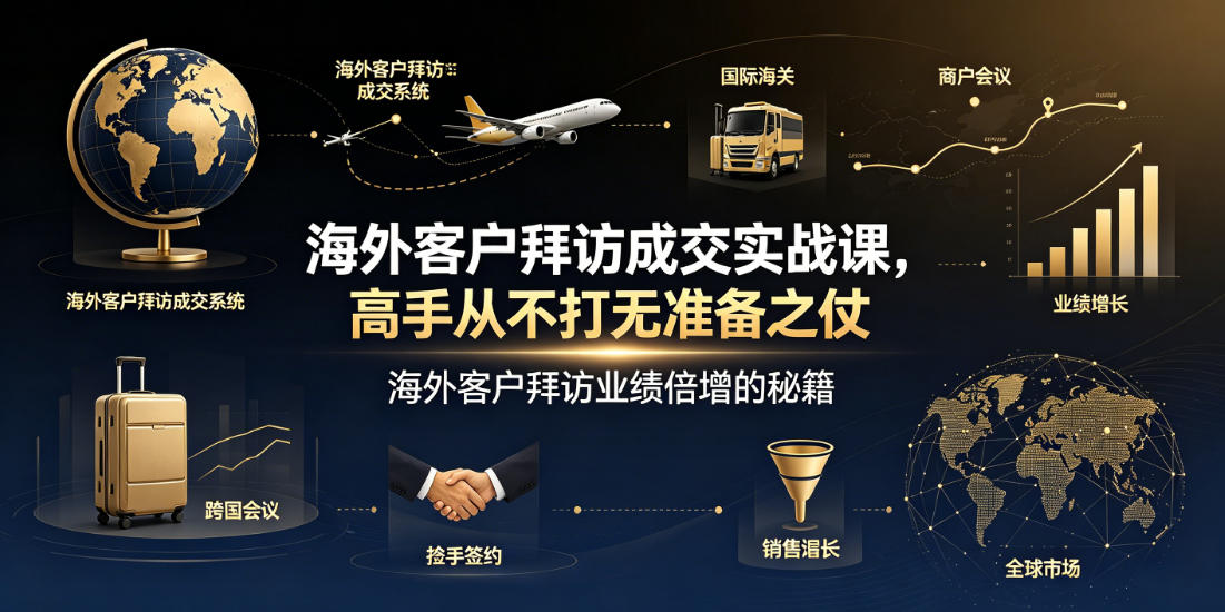 海外客户拜访成交实战课，高手从不打无准备之仗，海外客户拜访业绩倍增的秘籍-2ripyou