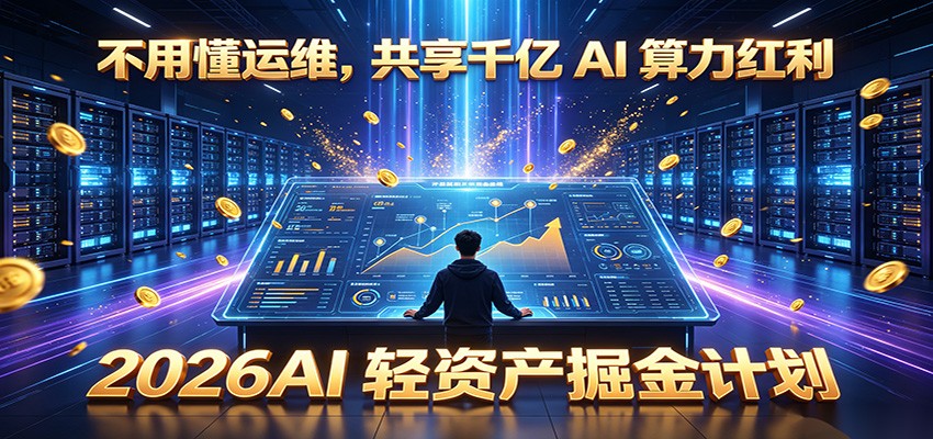 不用懂运维，共享千亿 AI 算力红利，2026AI 轻资产掘金计划-2ripyou