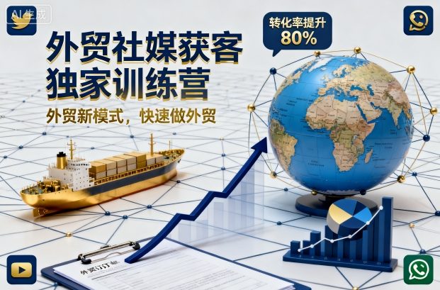 外贸社媒获客独家训练营，外贸新模式，快速做外贸(更新26年6月)-2ripyou
