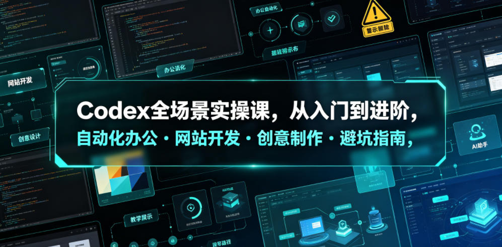 Codex全场景实操课，从入门到进阶，自动化办公・网站开发・创意制作・避坑指南，全流程教学-2ripyou