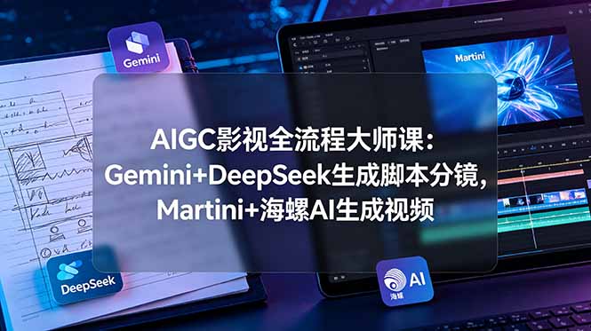 AIGC影视全流程大师课：Gemini+DeepSeek生成脚本分镜，Martini+海螺AI生成视频-2ripyou