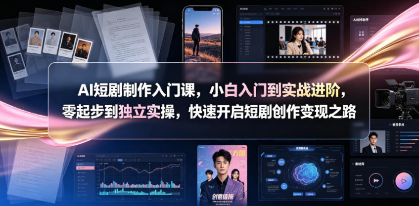 AI短剧制作入门课，小白入门到实战进阶，零起步到独立实操，快速开启短剧创作变现之路-2ripyou