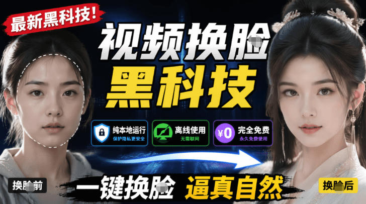 AI人工智能如此夸张？一键视频换Lian黑科技，纯本地离线运行，本地视频换Lian娱乐工具，AI FaceSwap-2ripyou