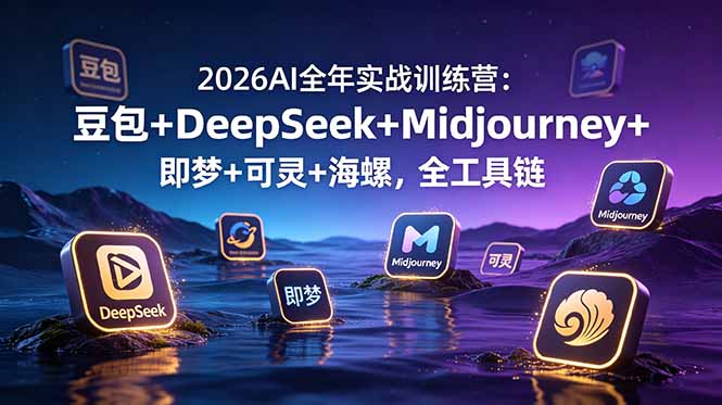 2026AI全年实战训练营：豆包+DeepSeek+Midjourney+即梦+可灵+海螺，全工具链-2ripyou
