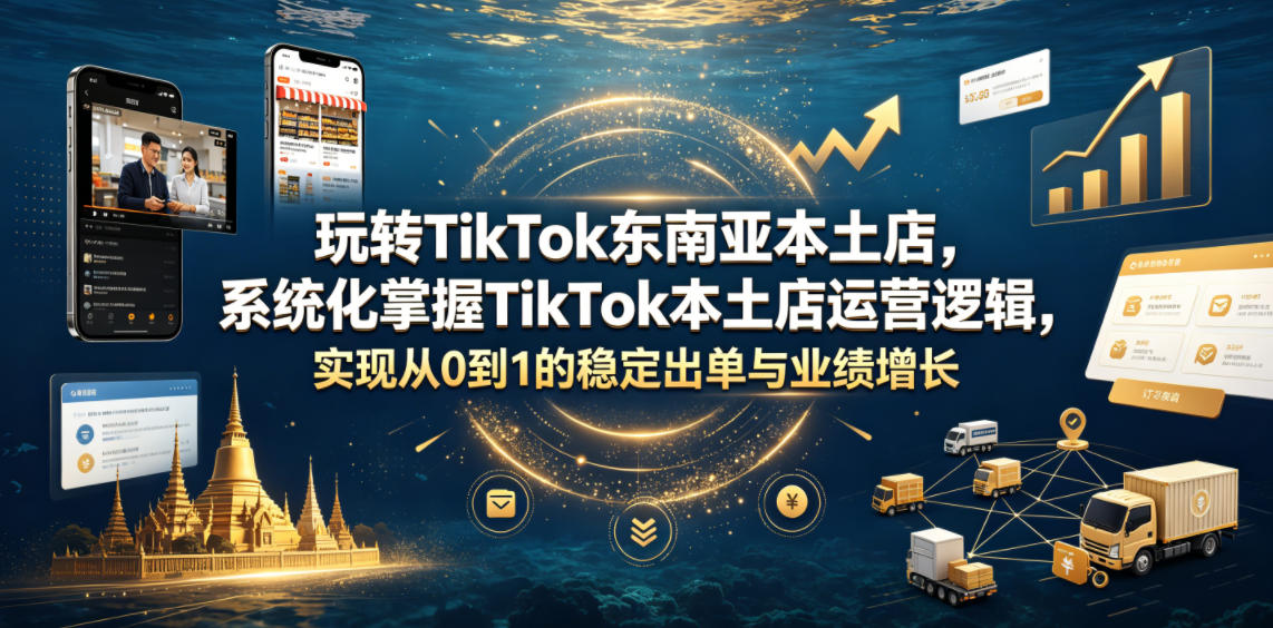 玩转TikTok东南亚本土店，系统化掌握TikTok本土店运营逻辑，实现从0到1的稳定出单与业绩增长-2ripyou
