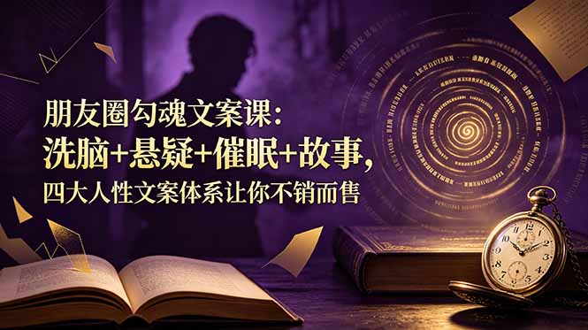 朋友圈勾魂文案课：洗脑+悬疑+催眠+故事，四大人性文案体系让你不销而售-2ripyou
