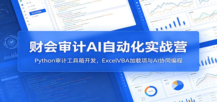 财会审计AI自动化实战营：Python审计工具箱开发，ExcelVBA加载项与AI协同编程-2ripyou