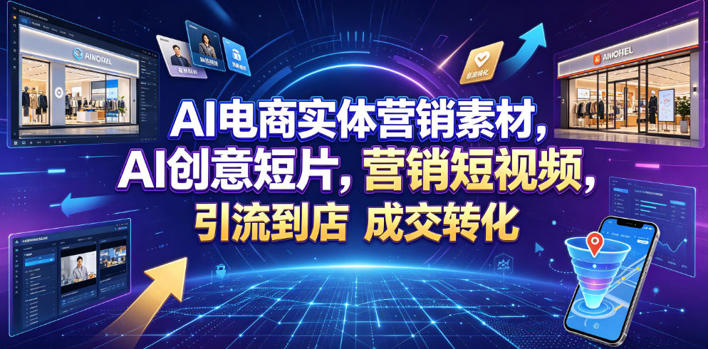 AI电商实体营销素材，AI创意短片，高效打造营销短视频，轻松引流到店，稳定提升门店客流与成交转化-2ripyou