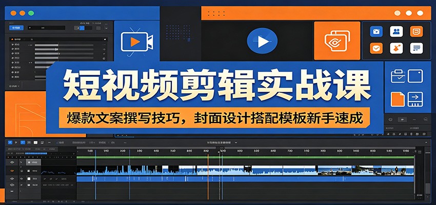 短视频剪辑实战课：爆款文案撰写技巧，封面设计搭配模板新手速成-2ripyou