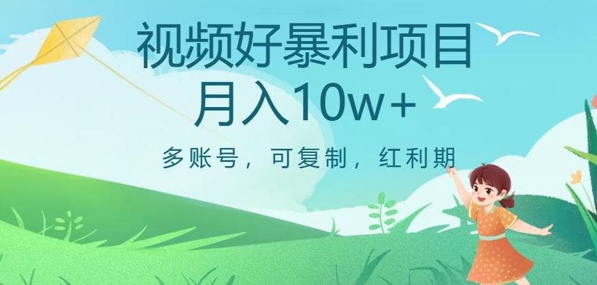 视频号暴利项目，多账号，可复制，红利期，月入10w+【揭秘】-2ripyou