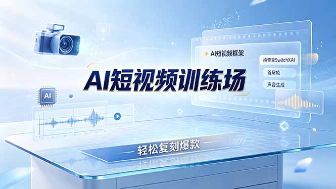 老陈AI短视频训练场：AI短视频框架+换背景SwitchXAI+首尾帧+声音生成，轻松复刻爆款-2ripyou