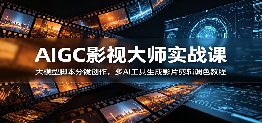 AIGC影视大师实战课：大模型脚本分镜创作，多AI工具生成影片剪辑调色教程-2ripyou