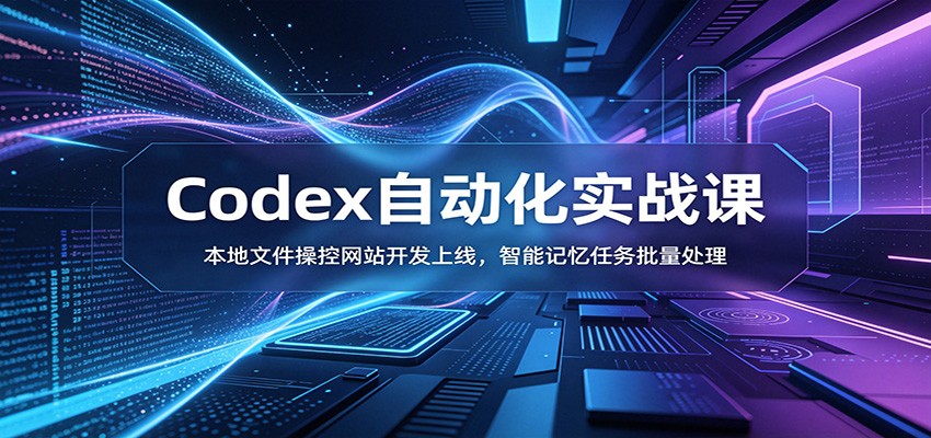 Codex自动化实战课：本地文件操控网站开发上线，智能记忆任务批量处理-2ripyou