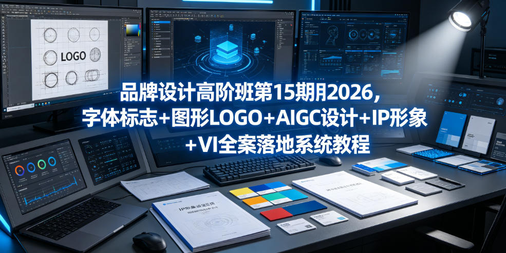 品牌设计高阶班第15期2026，字体标志＋图形LOGO＋AIGC设计＋IP形象＋VI全案落地系统教程-2ripyou