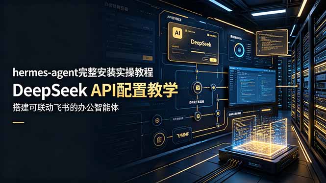 hermes-agent完整安装实操教程，DeepSeek API配置教学，搭建可联动飞书的办公智能体-2ripyou