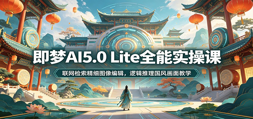 即梦AI5.0 Lite全能实操课：联网检索精细图像编辑，逻辑推理国风画面教学-2ripyou