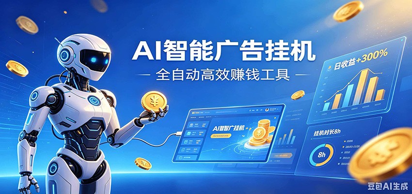 AI智能广告挂机，小白轻松上手，在家自动赚收益-2ripyou