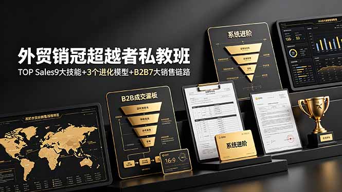 外贸销冠超越者私教班：TOP Sales9大技能+3个进化模型+B2B7大销售链路，系统进阶-2ripyou