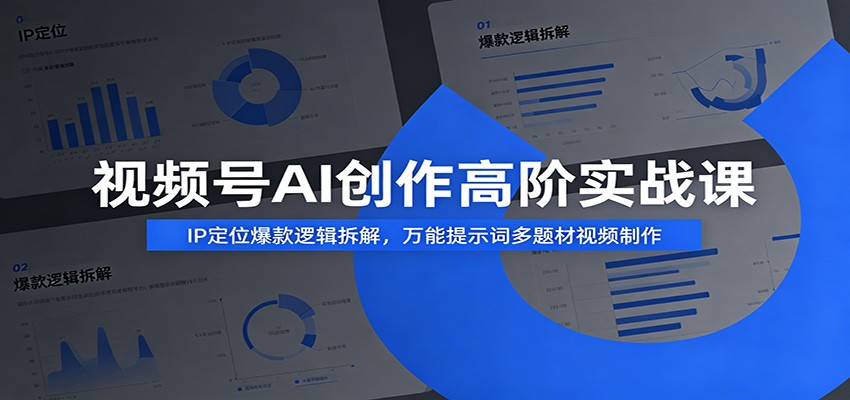 视频号AI创作高阶实战课：IP定位爆款逻辑拆解，万能提示词多题材视频制作-2ripyou