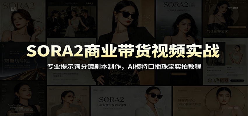 SORA2商业带货视频实战：专业提示词分镜剧本制作，AI模特口播珠宝实拍教程-2ripyou