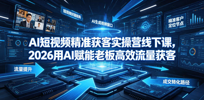 AI短视频精准获客实操营6月10-14号线下课，2026用AI赋能老板高效流量获客-2ripyou