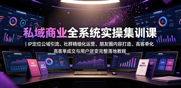 私域商业全系统实操课｜IP定位公域引流、社群精细化运营、朋友圈内容打造、高客单成交与用户裂变完整落地教程-2ripyou