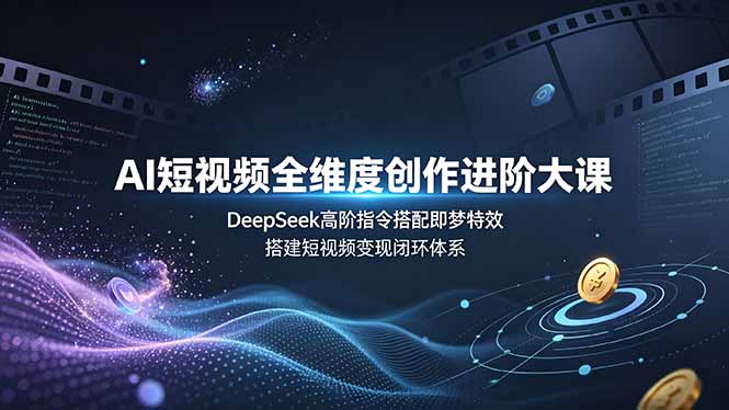 AI短视频全维度创作进阶大课，DeepSeek高阶指令搭配即梦特效，搭建短视频变现闭环体系-2ripyou