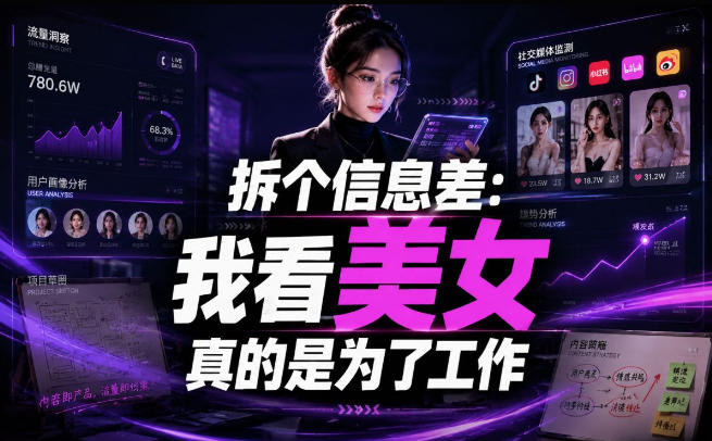 【理直气壮】我给看美女找了一个非常恰当的理由，信息差项目-2ripyou