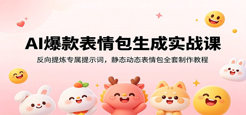 AI爆款表情包生成实战课：反向提炼专属提示词，静态动态表情包全套制作教程-2ripyou