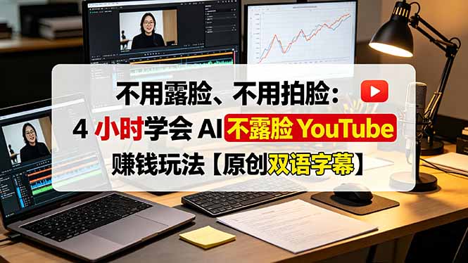 不用露脸、不用拍脸：4 小时学会 AI 不露脸 YouTube 赚钱玩法【原创双语字幕】-2ripyou