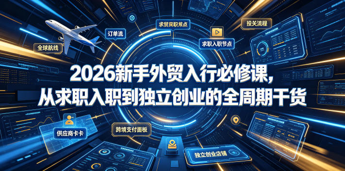 2026新手外贸入行必修课，从求职入职到独立创业的全周期干货-2ripyou