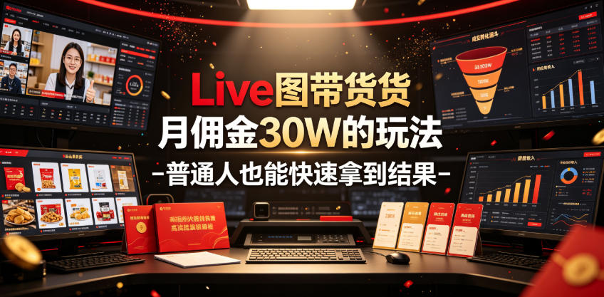 Live图带货月佣金30W的玩法-普通人也能快速拿到结果-2ripyou