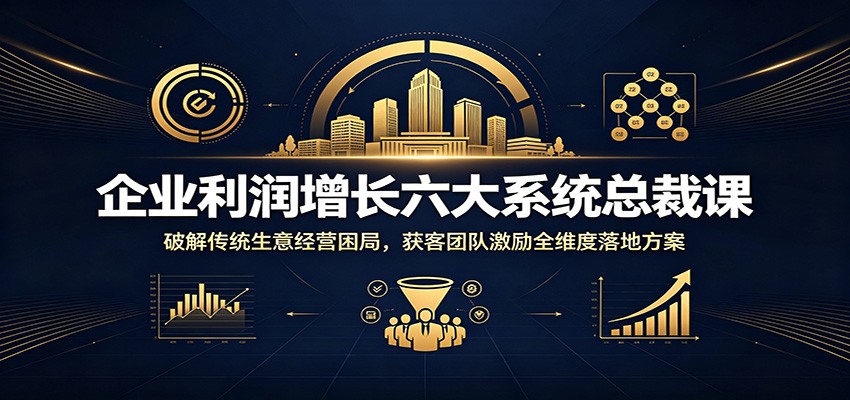企业利润增长六大系统总裁课：破解传统生意经营困局，获客团队激励全维度落地方案-2ripyou