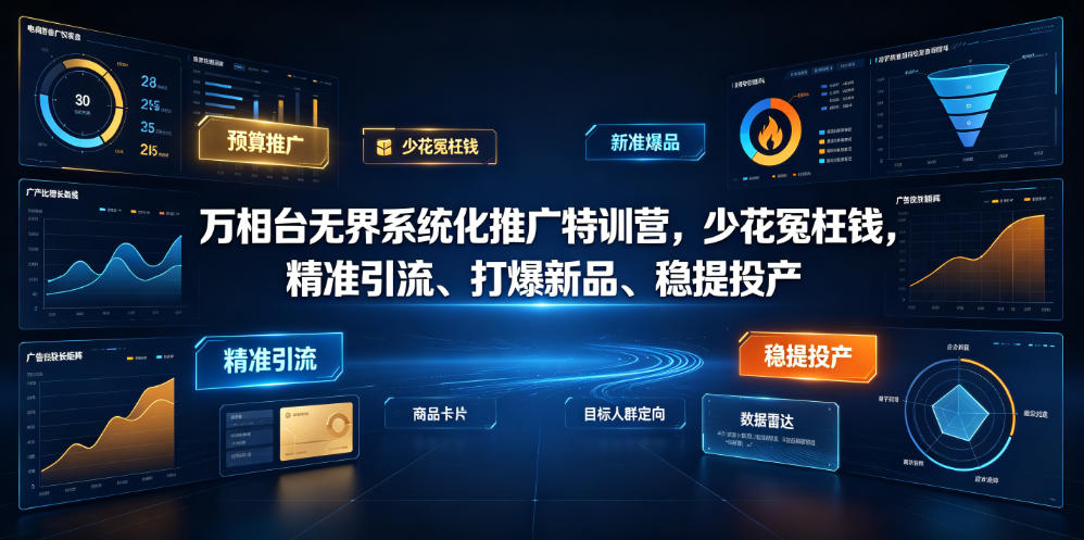 万相台无界系统化推广特训营VI0.0，少花冤枉钱，精准引流、打爆新品、稳提投产(全程录音+字幕)-2ripyou