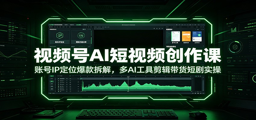 视频号AI短视频创作课：账号IP定位爆款拆解，多AI工具剪辑带货短剧实操-2ripyou