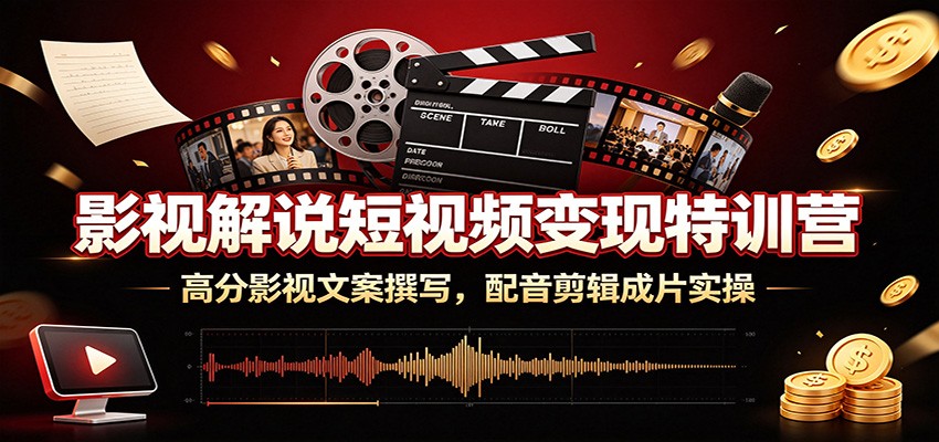 影视解说短视频变现特训营：高分影视文案撰写，配音剪辑成片实操-2ripyou