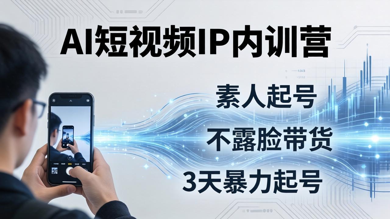 2026AI短视频IP内训营-更新：从素人起号到不露脸带货，3天暴力起号全流程拆解-2ripyou
