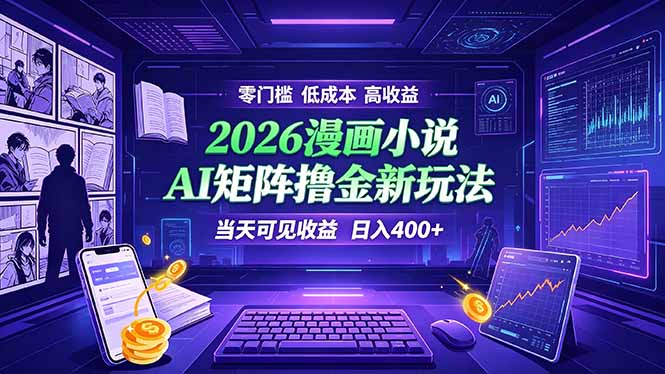 爆款小说漫画大阅读    ai矩阵操作    当天可见收益  日入400+    零门槛    高收益-2ripyou