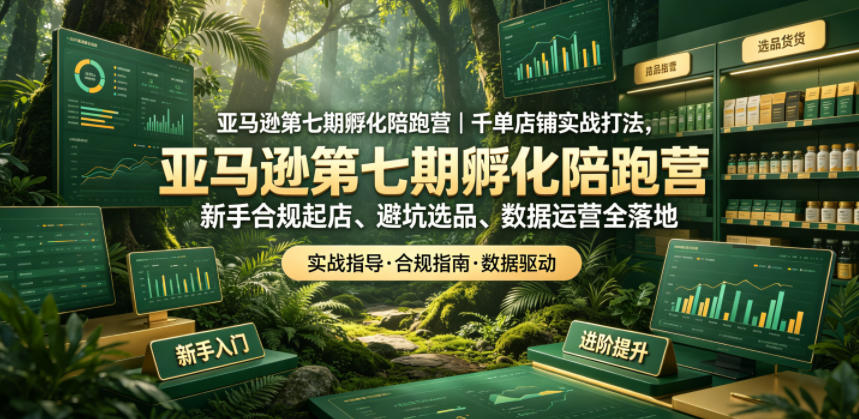 亚马逊孵化陪跑营｜千单店铺实战打法，新手合规起店、避坑选品、数据运营全落地(更新0708)-2ripyou