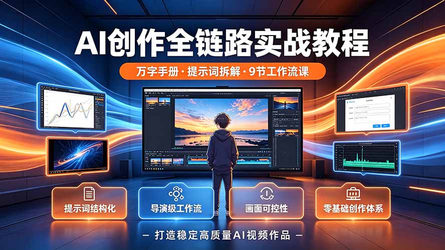 AI创作全链路实战教程｜万字手册·提示词拆解·9节工作流课，打造稳定高质量AI视频作品-2ripyou