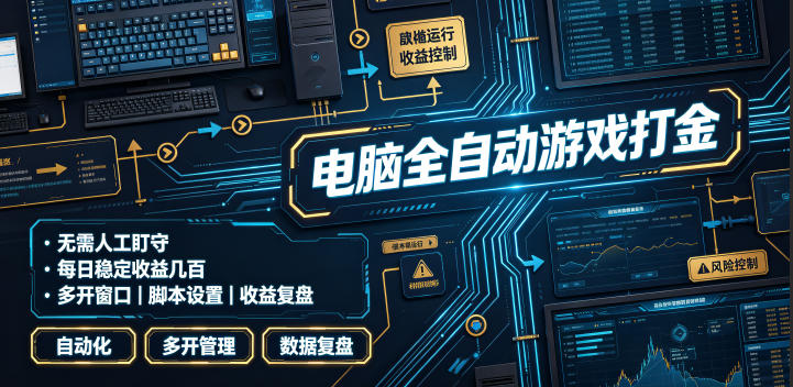 电脑全自动游戏打金，无需人工盯守，每日稳定收益几百！【揭秘】-2ripyou