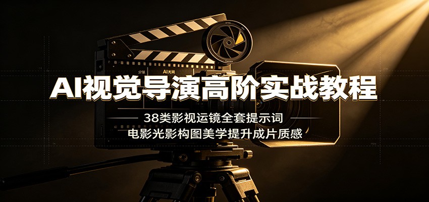 AI视觉导演高阶实战教程：38类影视运镜全套提示词，电影光影构图美学提升成片质感-2ripyou