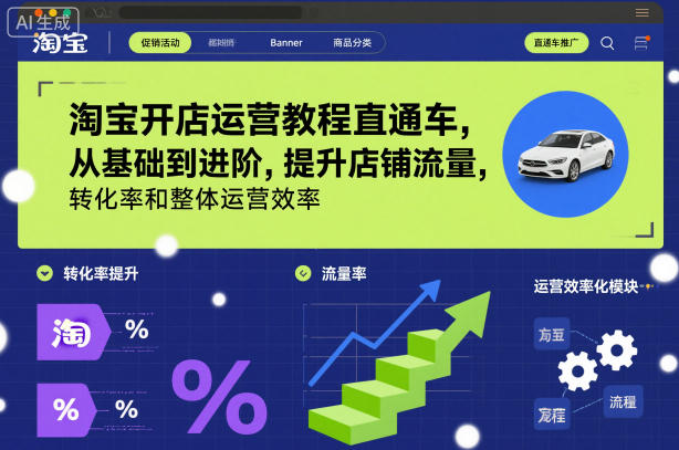 淘宝开店运营教程直通车，从基础到进阶，提升店铺流量，转化率和整体运营效率(更新26年07月11日)-2ripyou