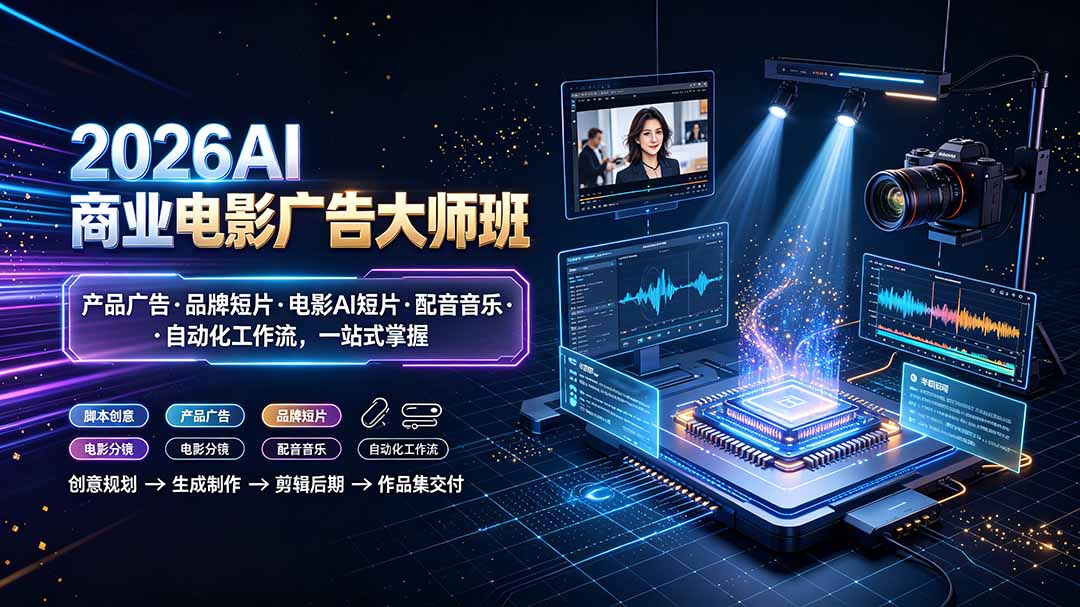 2026AI商业电影广告大师班：产品广告·品牌短片·电影AI短片·配音音乐·自动化工作流，一站式掌握-2ripyou