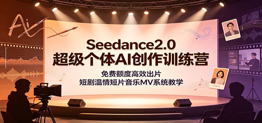 Seedance2.0超级个体AI创作训练营：免费额度高效出片，短剧温情短片音乐MV系统教学-2ripyou
