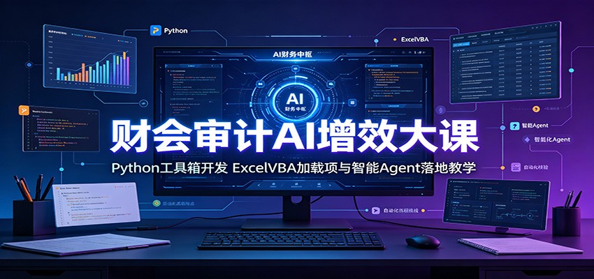 财会审计AI增效大课：Python工具箱开发，ExcelVBA加载项与智能Agent落地教学-2ripyou