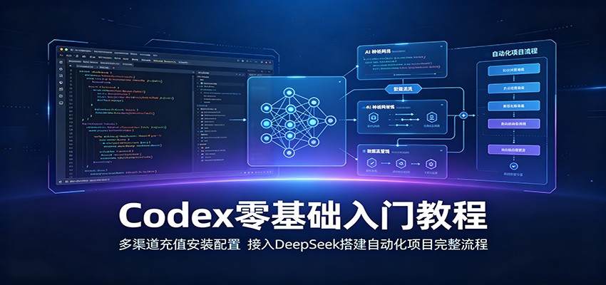 Codex零基础入门教程：多渠道充值安装配置，接入DeepSeek搭建自动化项目完整流程-2ripyou